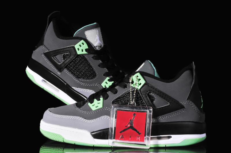 Air Jordan 4 Women Shoes Aaa Black/Green Online